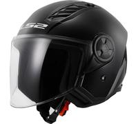 LS2, Casque Moto Jet AIRFLOW II Noir Verni, XXL