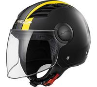 LS2, Casque moto jet Airflow Metropolis noir mat jaune, S