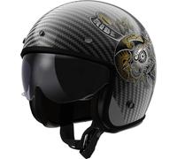 LS2, Casque Moto Jet BOB II Carbon Custom Black Gold, XXL