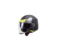 LS2, Casque Moto Jet Copter II Urbane Matt Black H-V Yellow,