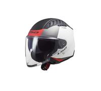LS2, Casque Moto Jet Copter II Urbane Matt White Red, XS