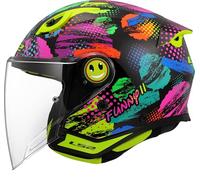 LS2, Casque Moto Jet Enfant Funny II Joy Gloss Black, L
