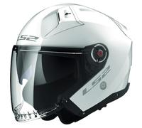LS2 OF603 Infinity II Solid, casque à réaction M Blanc Blanc