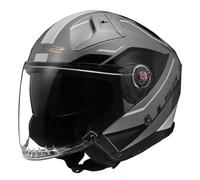 LS2, Casque Moto Jet Infinity II Veyron Gloss Grey White, XL