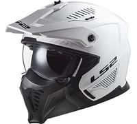 LS2, Casque moto jet modulable DRIFTER Solid Blanc, L
