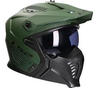 LS2, Casque moto jet modulable DRIFTER Solid Mat Military Green, L