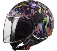 LS2, Casque Moto Jet SPHERE LUX BLOOM Matt Blue Pink, M