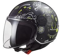 LS2, Casque Moto Jet SPHERE LUX MAXCA Gloss Black H-V Yellow, XS