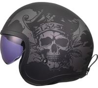 LS2 Helmets Casque à face ouverte Spitfire II Willy Noir/Gris Taille XS Homme