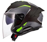 LS2, Casque Moto Jet Verso II AIR Black H-V Yellow, XS