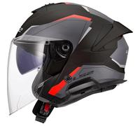 LS2 OF618 Verso II Air, casque ouvert XL Noir/Gris/Rouge Noir/Gris/Rouge