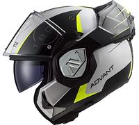 LS2, Casque Moto modulable ADVANT Codex Blanc Noir, XXL