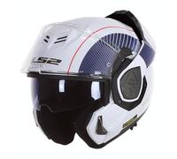 LS2, Casque Moto modulable ADVANT Cooper Blanc Bleu, XS