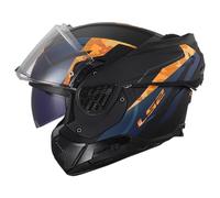 LS2 Helmets Casque moto modulable ADVANT II GLIDE Noir Orange XXS