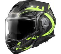 LS2, Casque Moto Modulable ADVANT X Carbon Future Gloss H-V Yellow, XXL