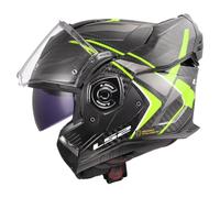 LS2 Helmets Casque moto modulable ADVANT X Carbon Future II Brillant H-V Jaune XL