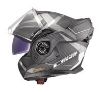 LS2, Casque Moto Modulable ADVANT X Carbon Horizon Matt Silver Grey, L