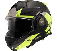 LS2, Casque Moto modulable ADVANT X Oblivion Matt Black H-V Yellow, XL