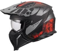 LS2, Casque Moto Modulable DRIFTER GAS Grey Red, XL
