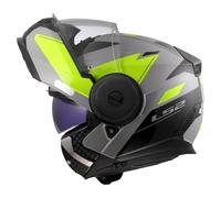 LS2, Casque Moto Modulable SCOPE II DURIA Gloss Grey H-V Yellow, XL