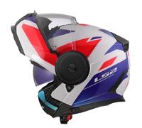 LS2, Casque Moto Modulable Scope II DURIA Gloss White Blue Red, XXL