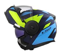 LS2, Casque Moto Modulable SCOPE II DURIA Matt Blue H-V Yellow, M