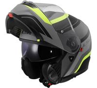 LS2, Casque Moto Modulable STROBE II MONZA Matt Black H-V Yellow, XXL