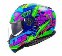 LS2, Casque Moto Modulable Strobe II SVENT Gloss Blue Green, XL