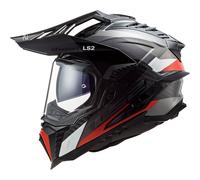 LS2 MX701 C Explorer Frontier G Casque de motocross, noir-rouge, taille S pour homme