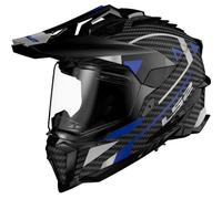LS2 Casque moto MX701 Explorer Carbon Adventure Blue XS