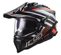 LS2 Casque moto MX701 Explorer Carbon Edge Black / Orange / White XS