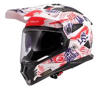 LS2 Casque moto MX702 Pioneer II Fantasy Matt White / Red / Blue S