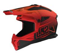 LS2 Casque moto MX708 Fast II Duck Matt H-V Orange / Red XL