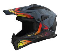 LS2 Casque moto MX708 Fast II Wash Dark Grey XXL