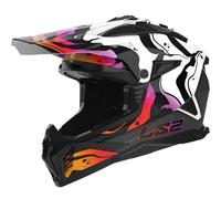 LS2 MX708 Fast II Wash Casque de motocross, noir-blanc-rouge, taille XL