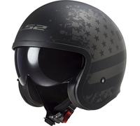 LS2 Casque moto OF599 Spitfire II Black Flag Matt Black Titanium M