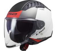 LS2 Casque moto OF600 Copter II Urbane Matt White / Red XXL