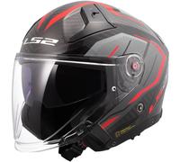 LS2 OF603 Infinity II Carbon Urus Casque jet, charbon-rouge, taille M pour homme