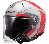LS2 Casque moto OF603 Infinity II Focus Matt Grey / Red XL