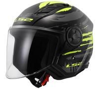 LS2 Casque moto OF616 Airflow II Brush Black / H-V Yellow S