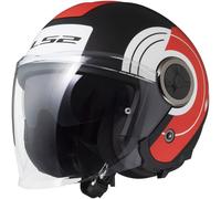 LS2 Casque moto OF620 Classy Disko Matt Black / Red / White XL