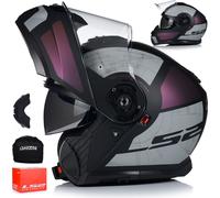 LS2 casque pliable "FF908 Strobe II Orion" 3 noir / gris mat, taille 63 / 64 = XXL