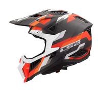 LS2 Helmets Casque tout-terrain MX703 X-Force Phantom ECE 22.06 Orange/Rouge Mat XS