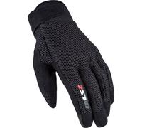 LS2 Cool Gants de moto en maille, noir, Taille L