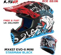 LS2 Enfants Casque de motocross quad mx tout-terrain enduro course MX437 STARMAW