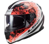 LS2 FF320 Stream Evo Throne Casque, Blanc/Orange, Taille XXL (63/64)
