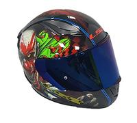LS2 FF353 RAPID HAPPY DREAMS GLOW-IN-THE-DARK SCARY CLOWN + visière bleue (M) - M