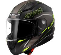 LS2 FF353 Rapid II Rokku Casque, noir-gris-jaune, taille S pour homme