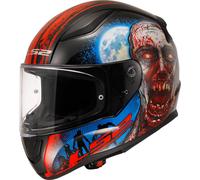LS2 FF353 Rapid II Zombie Casque, noir/rouge/bleu, Taille L (59/60)