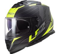 LS2 casque intégral FF800 STORM NERVE noir mat-jaune fluo XL